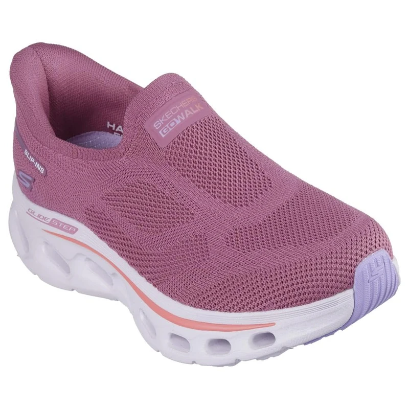 Skechers Women's Go Walk Glide Step 2.0 Annette Hands Free Slip-ins Sneaker, Mauve/Multi, 7