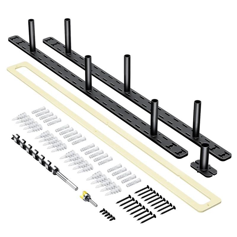 2pcs Floating Shelf Hardware Heavy Duty Hidden Shelf Brackets Support,Wall Mounting Invisible Floating Shelves Bracket with Jig (34" x 4" x 1.5" with Tools)