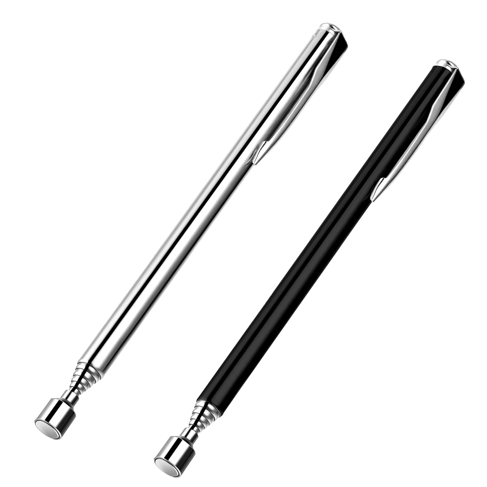 Amaxiu 2PCS Telescoping Magnetic Pick Up Tool with Pocket Clip, 1.5Lb Extendable Metal Magnetic Grabber Tools Magnetic Pen Magnetic Stick Gadget for Picking Up Bolt Screws Nuts Pins