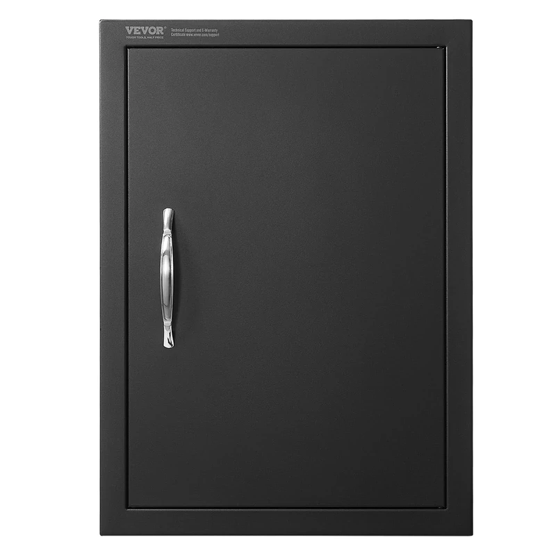 VEVOR BBQ Access Door, 16x22 Inch, Black, Outdoor Kitchen Door