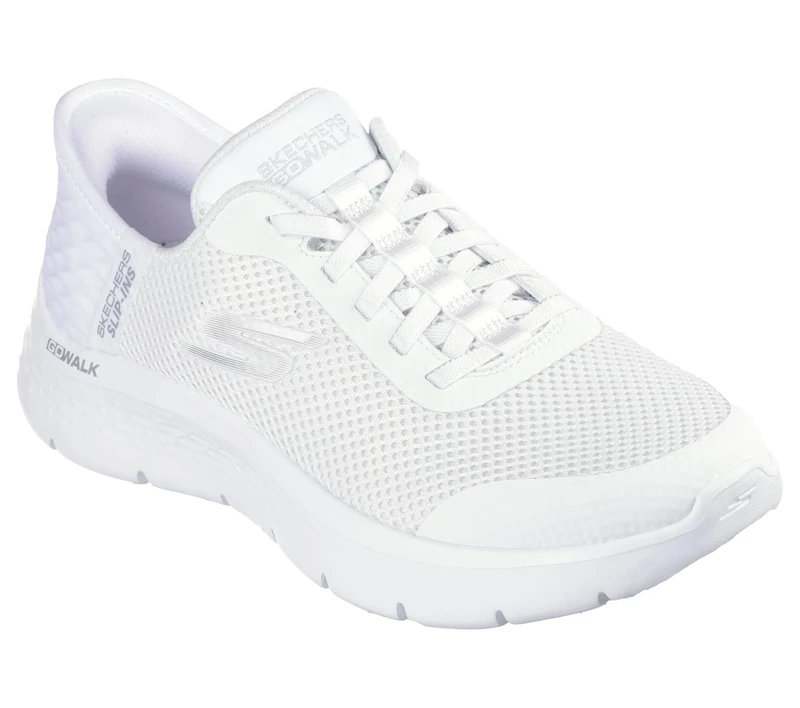 Skechers Women's GO Walk Flex Grand Entry Slip-On, White, 4