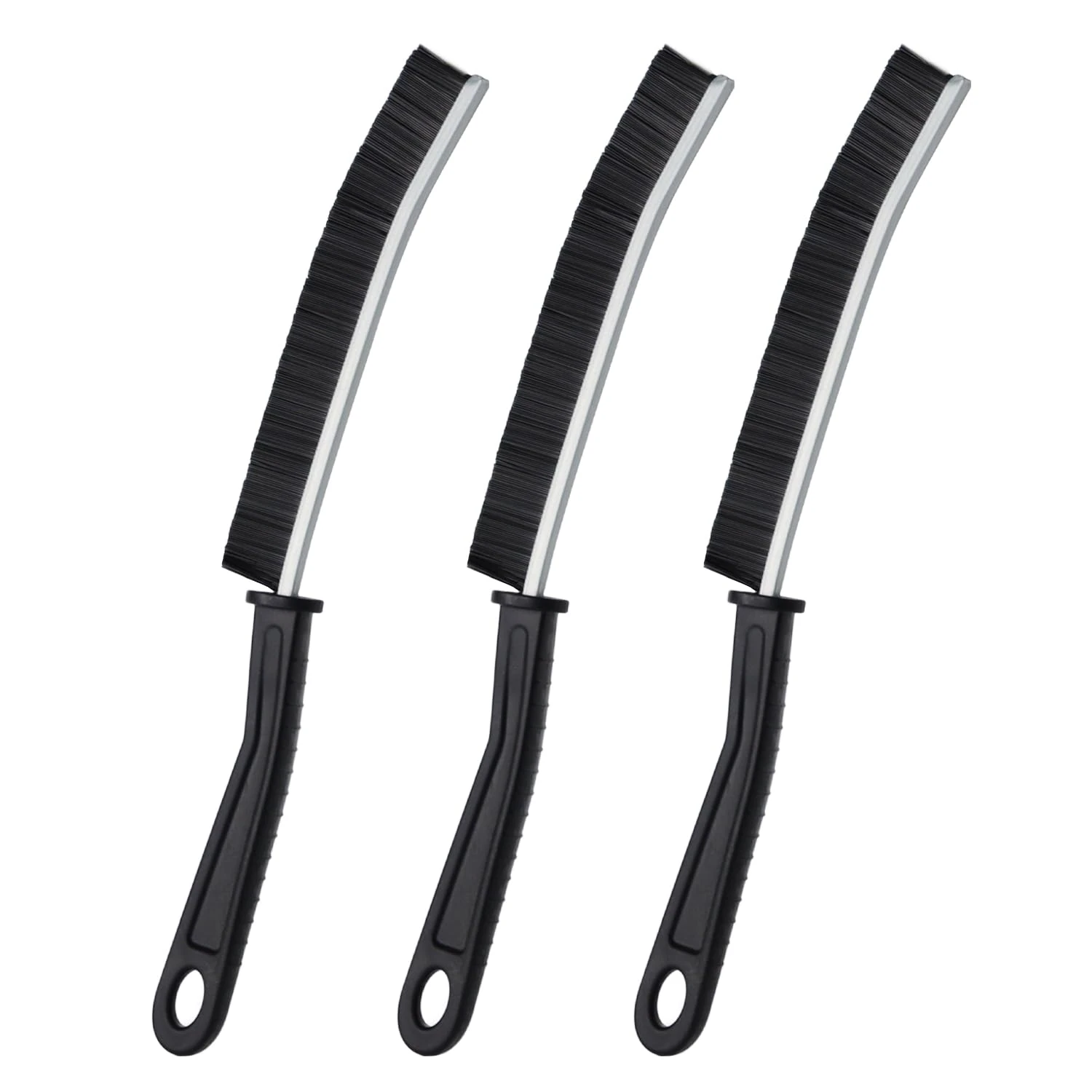 Crevice Cleaning Brush, Bathroom Tile Groove Gap Cleaning Brush,Premium Crevice Cleaning Tool Aluminum Support with 15° Angle Magic Brush, Thin Brush for Home Kitchen