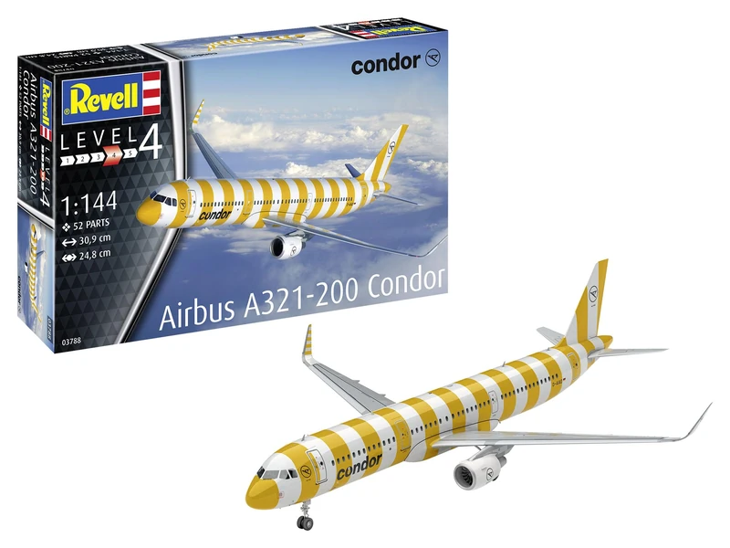 Revell 03788 Airbus A321-200 Condor 1:44 Scale - Unbuilt/Unpainted Plastic Model Kit