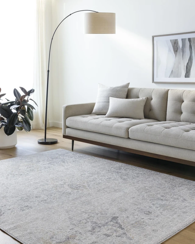 Livabliss Sicily Vintage – Area Carpet 160x220 cm for Living Room & Bedroom – Neutral Scandi Boho Style, Easy Care, Grey, Amber, Blue, Beige