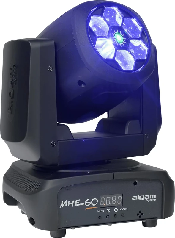 Algam Lighting - MHE60-60W LED Wash Moving Head with Green Laser