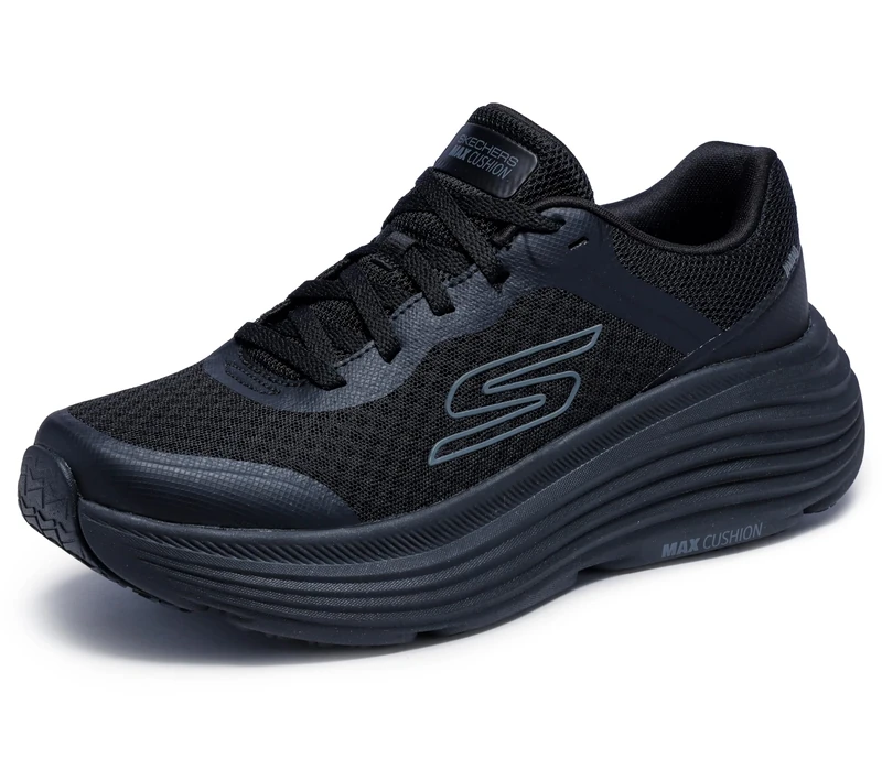 Skechers Womens Trainers- MAX Cushioning Endeavour CANOVA, Black, 4
