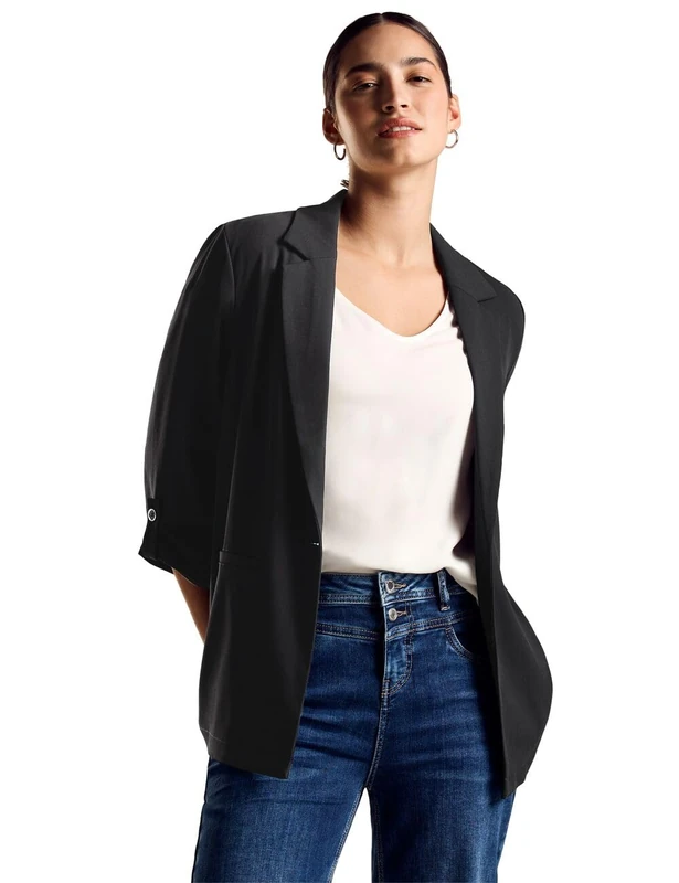 Street One Women's A212174 Longblazer, black, 10 - Image 1