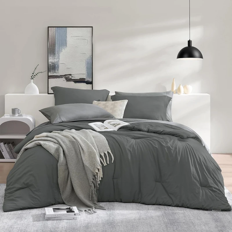 Full Size Comforter Sets-7 Pieces Ultra Soft Bed in a Bag Full Bedding Sets