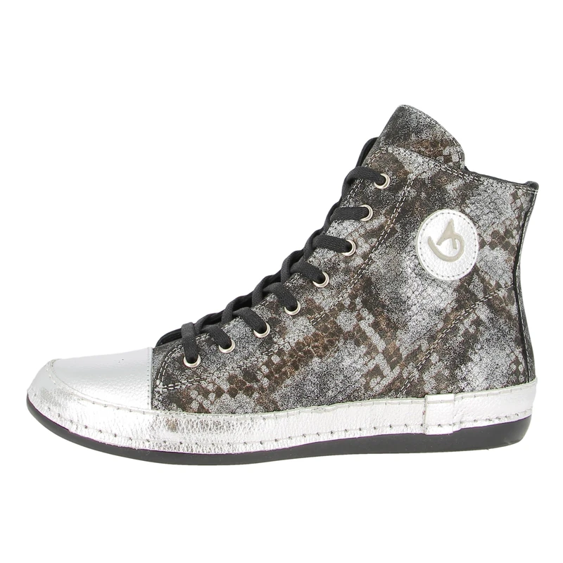 Andrea Conti Women High Top Sneakers, Black, 8 UK