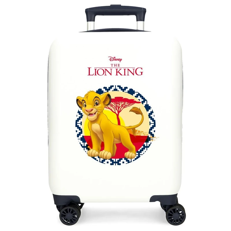 Disney The Lion King Simba & Friends Children's Hard Case Combination Lock Side 4 Wheels Hand Luggage is Made of ABS, a Rigid and Lightweight Material., Lion, Suitcase 50