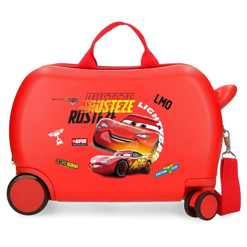 Disney Joumma Cars Rusteze Lightyear Children's Suitcase, Red, 45 x 31 x 20 cm, Hard ABS Plastic, 24.6 L, 1.8 kg, 4 Wheels, Hand Luggage, Red, Children's Suitcase, red, Children's suitcase