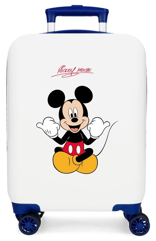 Disney Mickey Cheerful Luggage - Kids Luggage Boys Cheerful Side Combination Lock 4 Wheel Carry-on Luggage is Made of ABS, a Rigid and Lightweight Material., cheerlful, Valigia da cabina, Cabin case