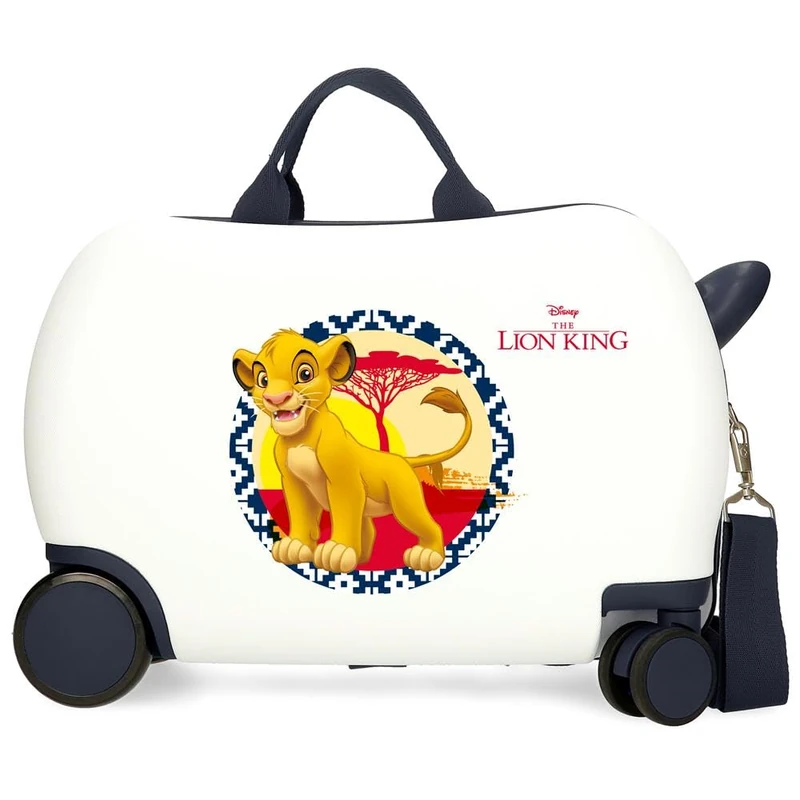 Disney Joumma The Lion King Children's Suitcase White 45 x 31 x 20 cm Hard ABS 24.6L 1.8 kg 4 Wheels Hand Luggage, White, Children's Suitcase