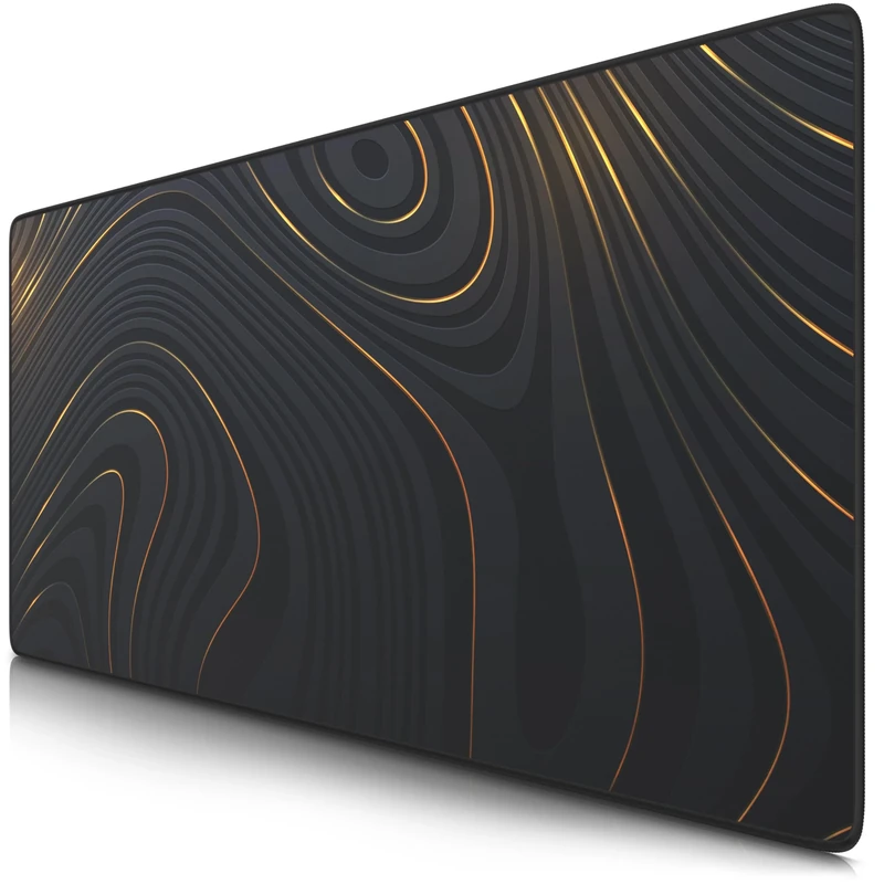 TITANWOLF - XXL Mouse Mat - Mouse Pad 900 x 400 x 3mm –Speed Gaming Mouse Pad - Extra Large - Table Mat Large Size - improved Precision and Speed – Design bstract Lines #2