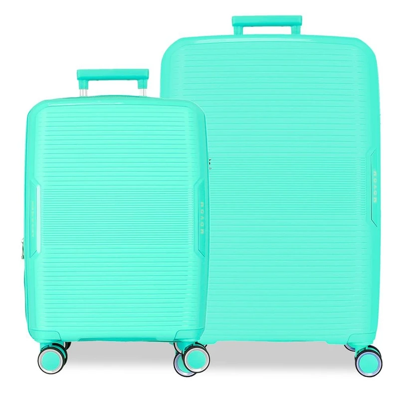 Movom Inari Luggage Set Blue 55/68 cm Rigid Polypropylene TSA Closure 113L 6.5 kg 4 Wheels Double Hand Luggage, Blue, Suitcase Set