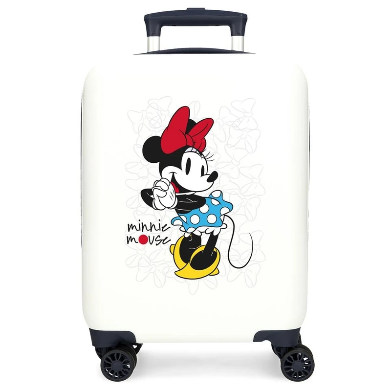 Disney Joumma Minnie Magic Cabin Suitcase White 33 x 50 x 20 cm Rigid ABS Side Combination Lock 28.4L 2 kg 4 Double Wheels Luggage Hand Luggage, White, Magic 50