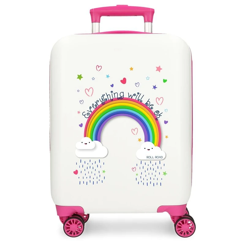 ROLL ROAD Arcoiris Everything Ok Children's Fashion 29x21x15 Centimeterss Azul, Everything is Okay, 33x50x20 cms, Cabin Suitcase