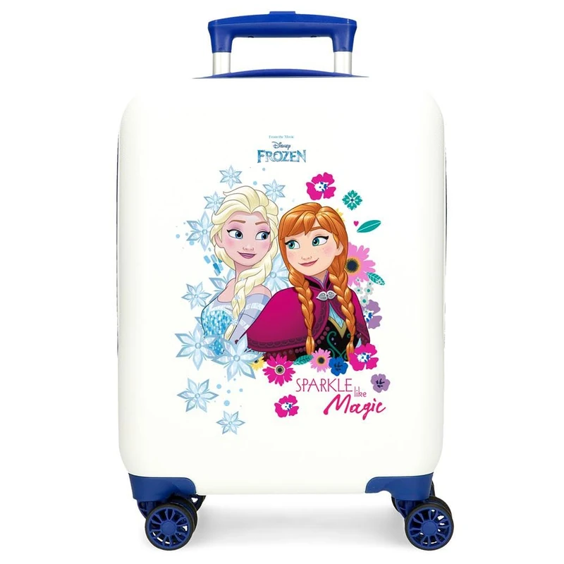Joumma Disney Sparkle Like Magic Cabin Suitcase White 33 x 50 x 20 cm Hard ABS Combination Lock Side 28.4L 2 kg 4 Double Wheels Luggage Hand Luggage, White, Cabin Suitcase