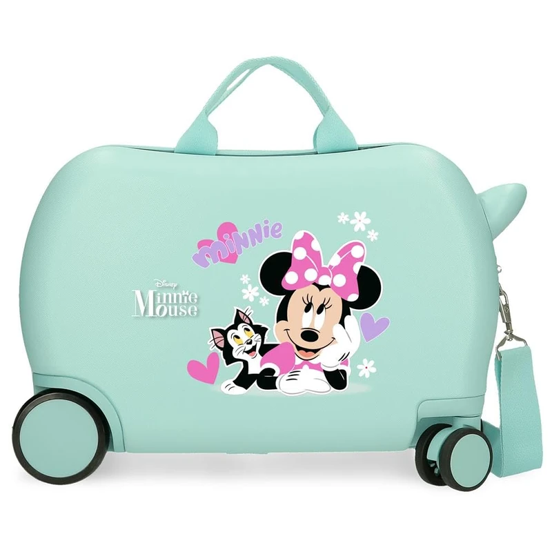 Disney Children's Hard Case Combination Closure Side 4 Wheels Hand Luggage is Made of ABS, a Rigid and Lightweight Material. Minnie & ro, Children's Suitcase, Minnie & Ro, Valigia per Bambini, Kids