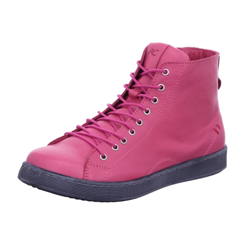 Andrea Conti Women High Top Sneakers, hot Pink, 8.5 UK