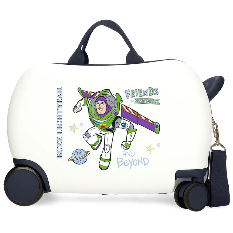 Disney Joumma Friends to Infinity and Beyond Children's Suitcase White 45x31x20cm Hard ABS 24.6L 1.8 kg 4 Wheels Hand Luggage, White, Children's Suitcase