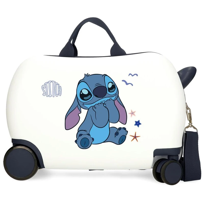 Disney Children's Hard case with 4 Wheels Side Combination Lock Made of ABS, a Rigid and Lightweight Material., Excited, Children's Suitcase