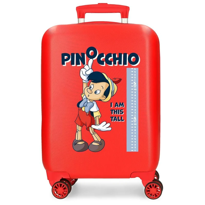 Disney Classic Children's Hard Case Combination Lock Side 4 Wheels Hand Luggage is Made of ABS, a Rigid and Lightweight Material., Pinocchio, Suitcase 50