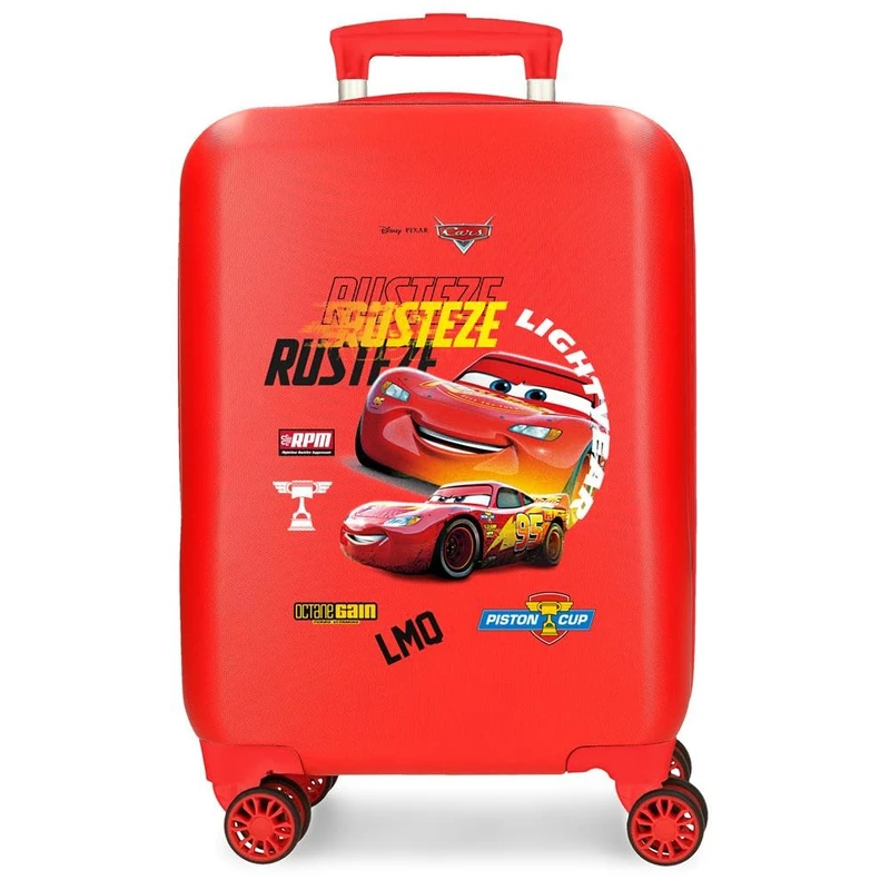Joumma Disney Cars Rusteze Lightyear Cabin Suitcase Red 33x50x20cm Hard ABS Combination Lock Side 28.4L 2kg 4 Wheels Double Luggage Hand Luggage, red, Cabin Suitcase