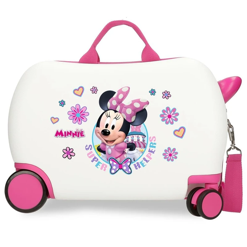 Disney Joumma Minnie Helpers Children's Suitcase White 45 x 31 x 20 cm Hard ABS 24.6L 1.8 kg 4 Wheels Hand Luggage, White, Children's Suitcase