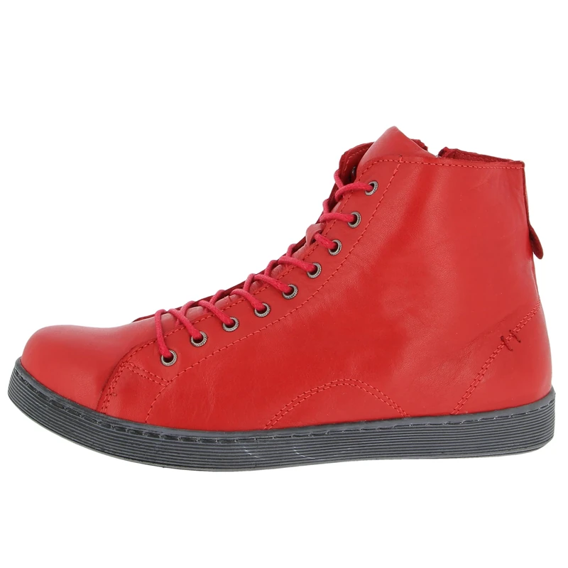 Andrea Conti Women High Top Sneakers, Chilli Grey, 9 UK