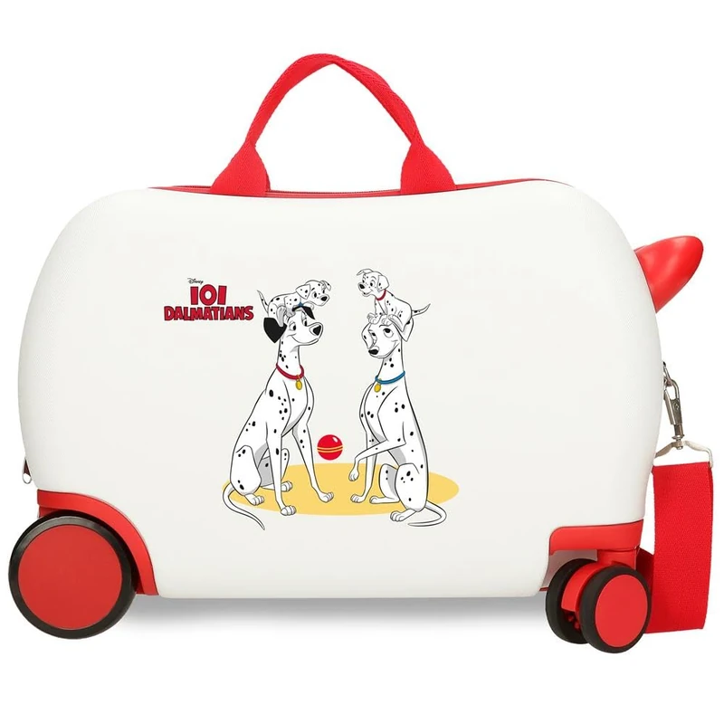 Joumma Disney Dalmatas Family Children's Suitcase White 45 x 31 x 20 cm Hard ABS 24.6L 1.8 kg 4 Wheels Hand Luggage, White, Children's Suitcase