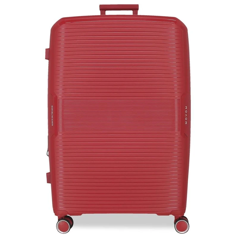 Movom Inari Medium Suitcase Red 49x68x27cm Rigid Polypropylene Closure TSA 76L 3.85kg 4 Double Wheels, red, Medium Suitcase