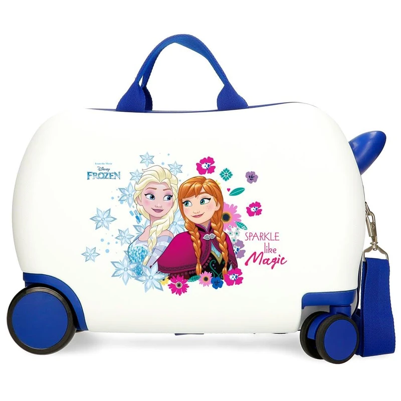 Joumma Disney Sparkle Like Magic Children's Suitcase White 45 x 31 x 20 cm Hard ABS 24.6L 1.8 kg 4 Wheels Hand Luggage, White, Children's Suitcase
