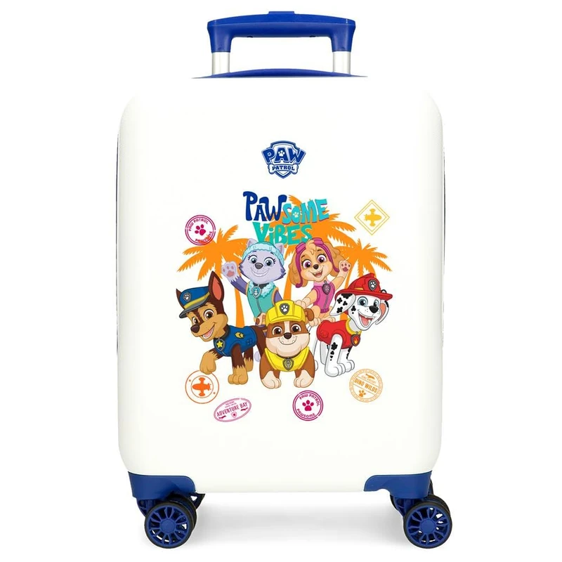 Paw Patrol Paw Patrol Pawsome Vibes Cabin Suitcase White 33 x 50 x 20 cm Rigid ABS Combination Lock Side 28.4L 2 kg 4 Wheels Double Luggage Hand Luggage, White, Cabin Suitcase