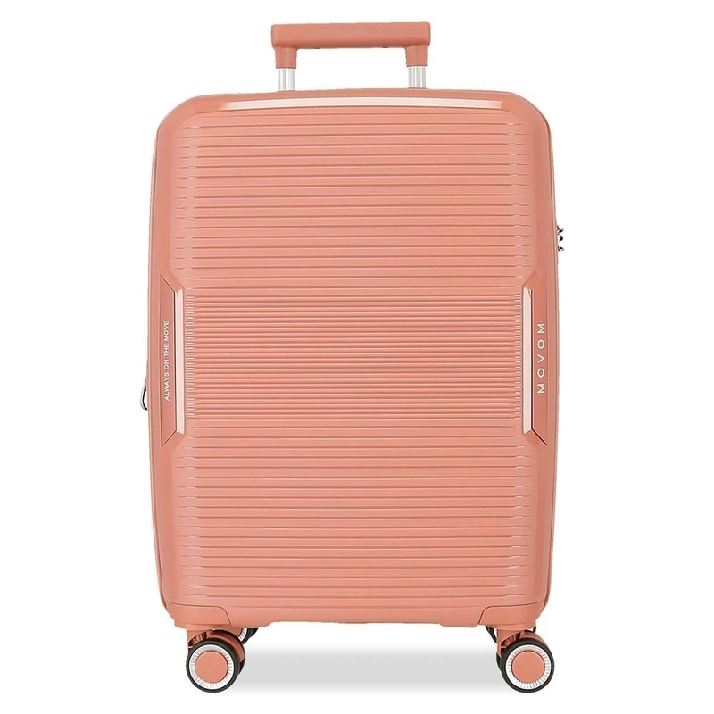 MOVOM Inari Hard Case ABS Different Sizes Black Green Red Grey Polyester by Joumma Bags, Pink, Expandable Suitcase