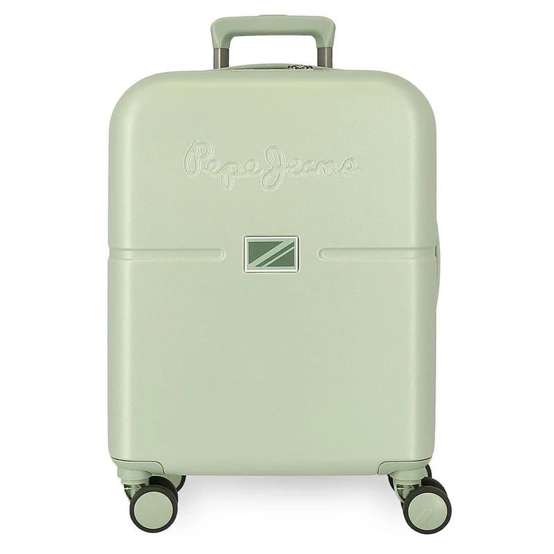 Pepe Jeans Accent Valise cabine, Deux compartments, en polypropylène résistant et léger, 4 pivoting roulettes, serrure à Combinaison latérale, par Joumma Bags, light green, 40x55x20 cms, Valise cabine