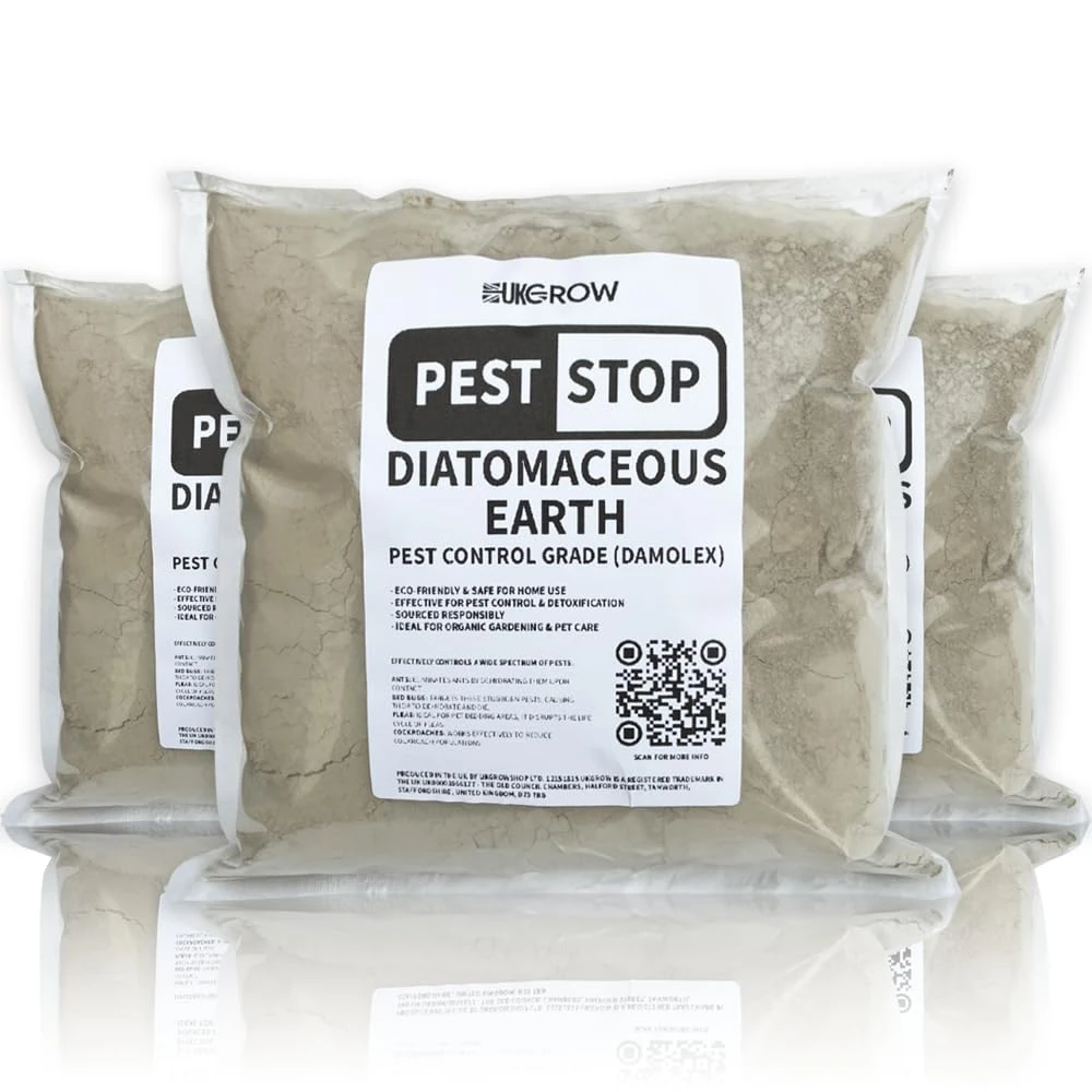 Diatomaceous Earth Pest Control - Ultra Fine Food Grade, Secure Bucket Packaging, UK-Made for Comprehensive Insect Defence (1 Litre, Heat Sealed Bag)
