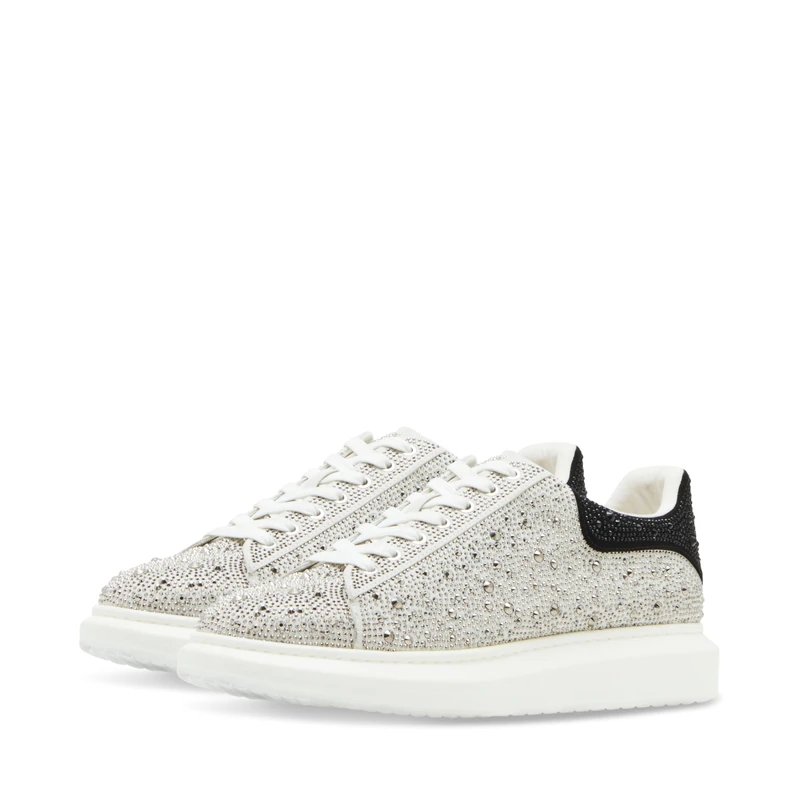 Steve Madden Men's Icebox Sneaker, Silver Multi, 9.5 UK