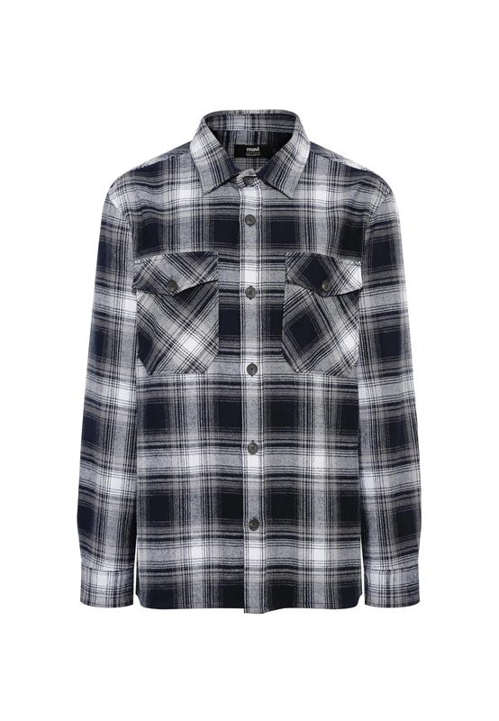 Mavi Men's Shirt, Dark Grey Check, XXL - Image 1