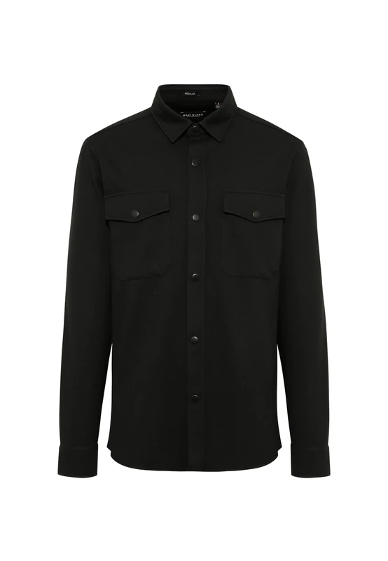 Mavi Men's Long Sleeve Shirt, Black, M - Image 1