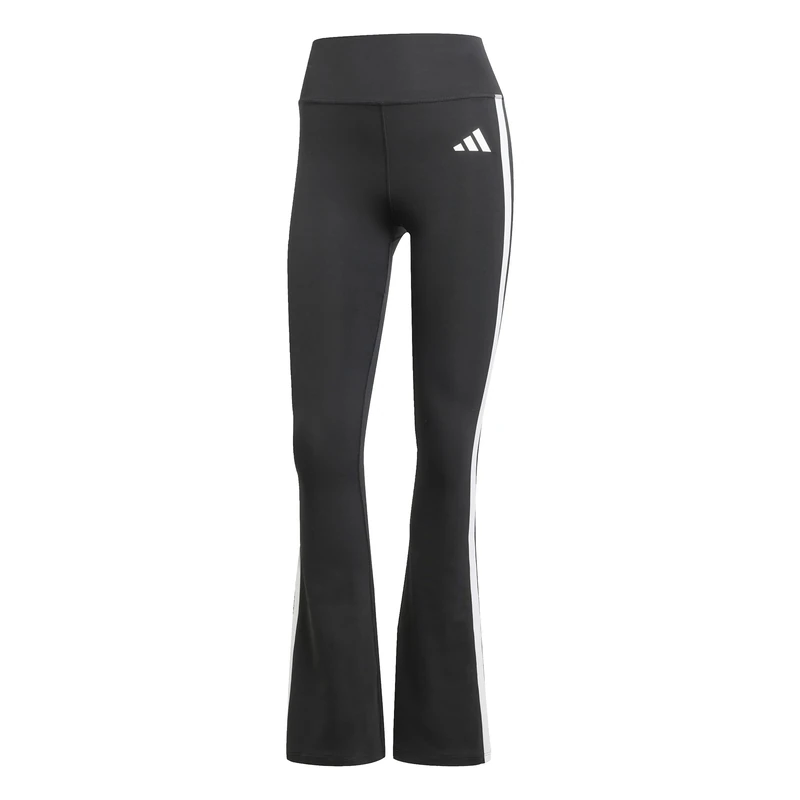 adidas Women's Optime Essentials 3 Stripes Flared Leggings, black/white, XS