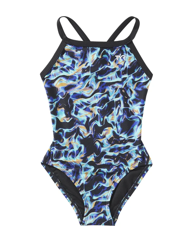 TYR Women's Durafast Elite Diamondfit Swimsuit One Piece, Blue/Synapse, 32 - Image 1