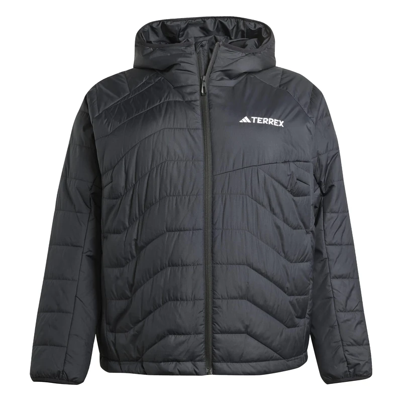 adidas Women's Terrex Multi CLIMAWARM Insulated Hooded Jacket PLUS SIZE, black, XL Plus