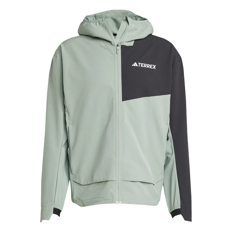 adidas Men's Terrex Multi Soft shell Jacket, silver green/black, XXL