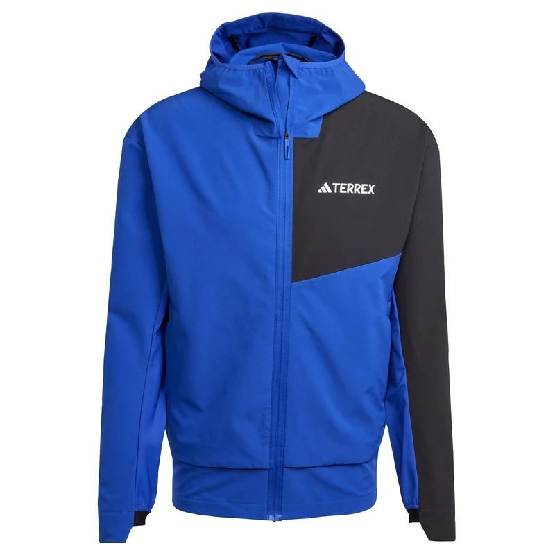 adidas Men's Terrex Multi Soft shell Jacket, Semi Lucid Blue/Black, XL