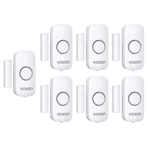 VOXON Wireless Door and Window Alarm Sensor 7 Pack 2 Modes Magnetic Window Door Burglar Alarm with 100dB Loud for Kids Safety Home Shop Security