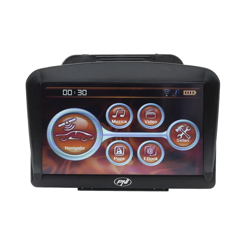 PNI L807 PLUS GPS Navigation System, Windows CE 6.0, 7 inch screen, Sunshade included