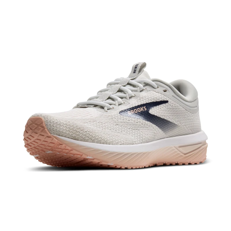 BROOKS 1204241B195 Revel 7 Women Oyster/White/Tropical Peach UK 7.5