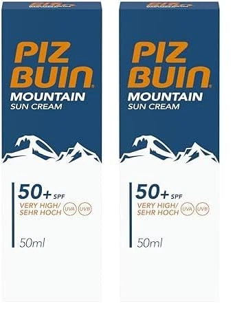 Piz Buin Mountain Face Suncream SPF 50+, 50ml (Pack of 2)