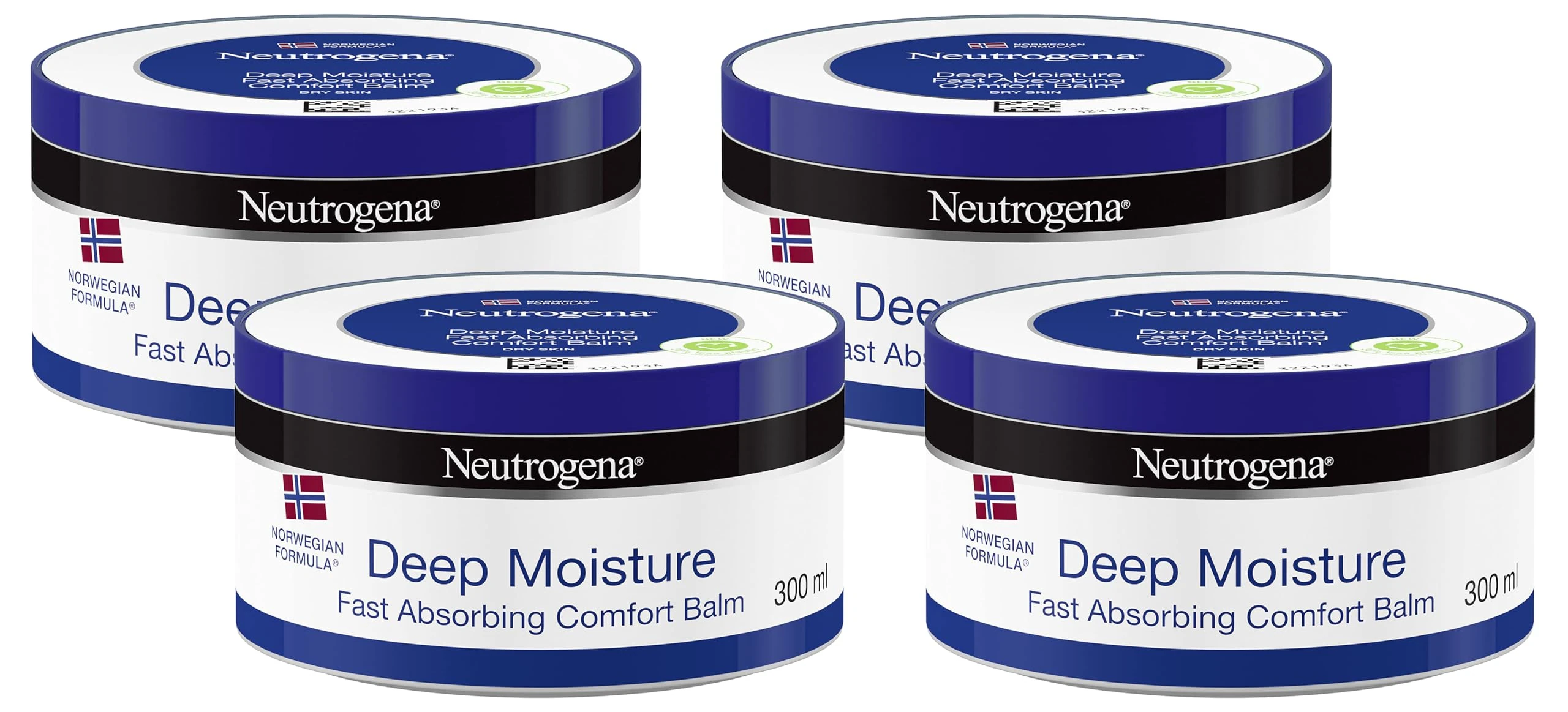 Neutrogena Deep Moisture Fast Absorbing Balm, 300ml (Pack of 4)